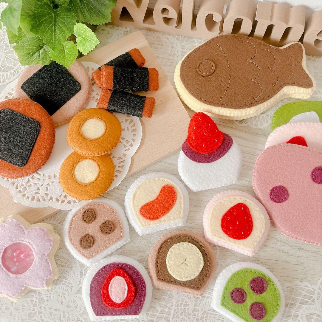 わがし（フェルトままごとブック） - 型紙屋 かわうそブック フエルト